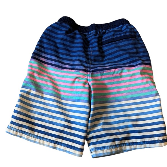 Cat & Jack Boys Medium 8/10 Rainbow Striped Swim Trunks - Picture 2 of 3